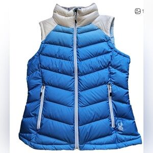 Spyder Blue and White Puffer Vest